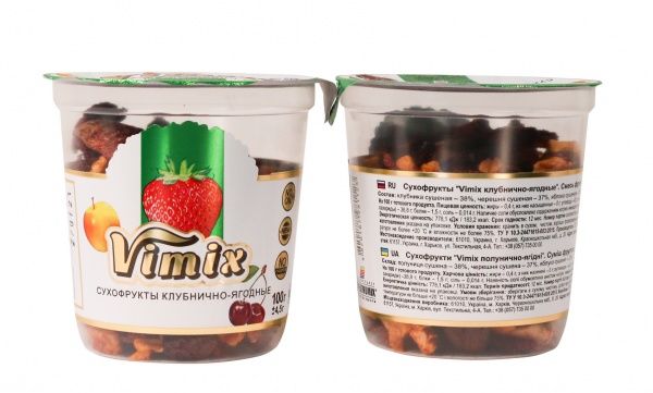 Снеки Spektrumix Vimix Клубнично-ягодные 100 г 