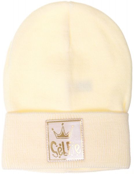 Шапочка детская для девочки Kraft+ 2641 р.50 молочный 