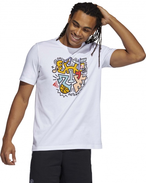 Футболка Adidas DON 3 NYC GT0224 р.2XL белый