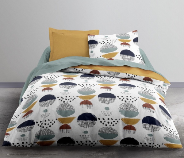 Комплект постельного белья Lorient полуторный серый с коричневым Today (без простыни)