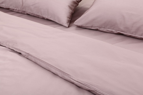 Комплект постільної білизни євро сатин фіолетовий 