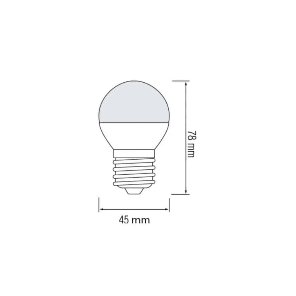 Лампа світлодіодна HOROZ ELECTRIC ELITE-6 6 Вт G45 E27 220 В 6400 К 001-005-0006-041