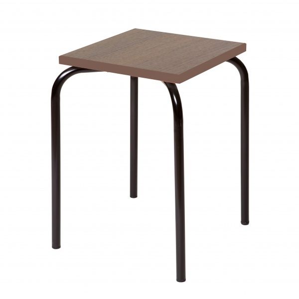 Табурет Классик на металлическом каркасе орех / черный 