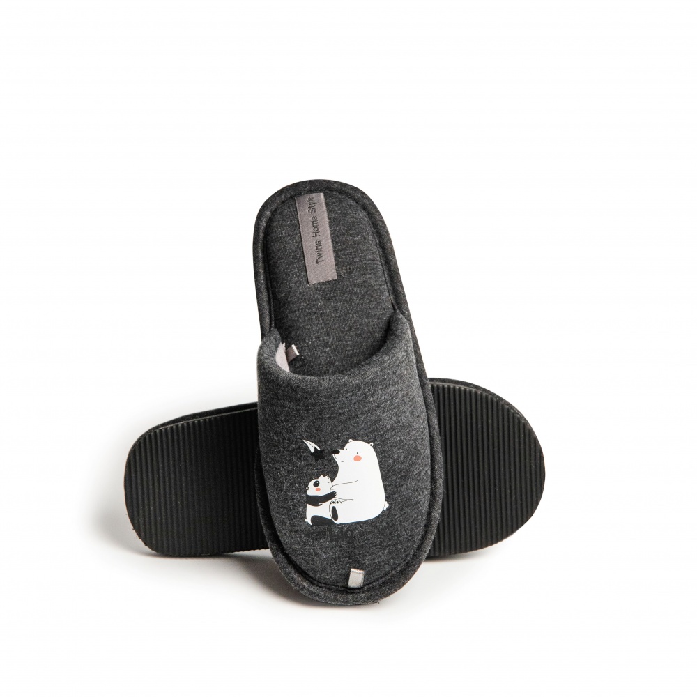 Капці дитячі Twins закриті з наліпкою р.30-31 сірий 17366