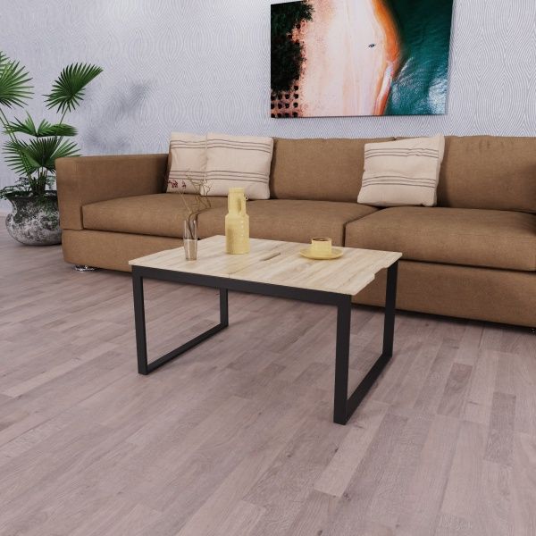 Стол журнальный Твист черный/дуб сонома 460x650x335мм 