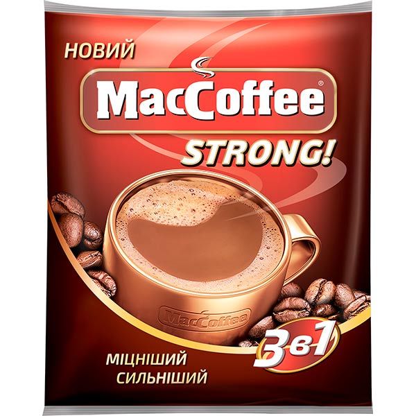 Кофейный напиток MacCoffee 3 в 1 Strong 16 г 170221 