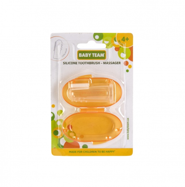Дитяча зубна щітка Baby Team з контейнером в асортименті
