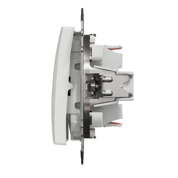 Переключатель проходной двухклавишный Schneider Electric Sedna Design без подсветки 10 А 250В белый SDD111108