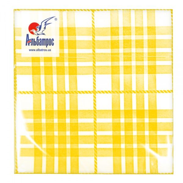 Салфетки столовые Альбатрос Клетка в ассортименте 33х33 см 25 шт.