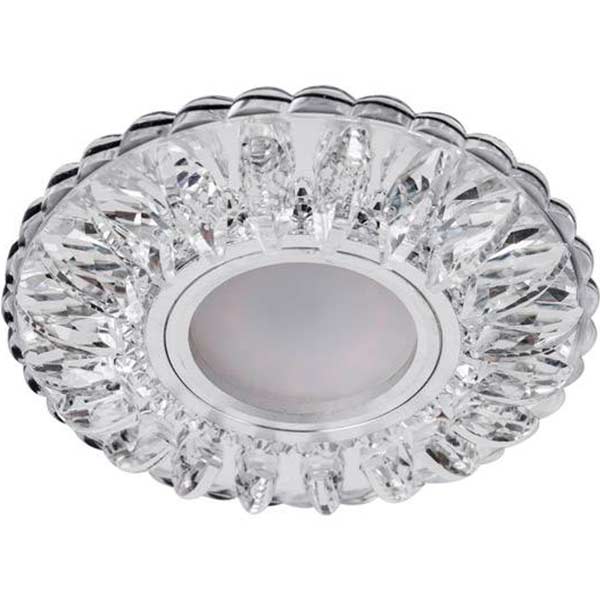 Светильник точечный Светкомплект SVC 200 с LED-подсветкой 7 Вт GU5.3 прозрачный/хром 