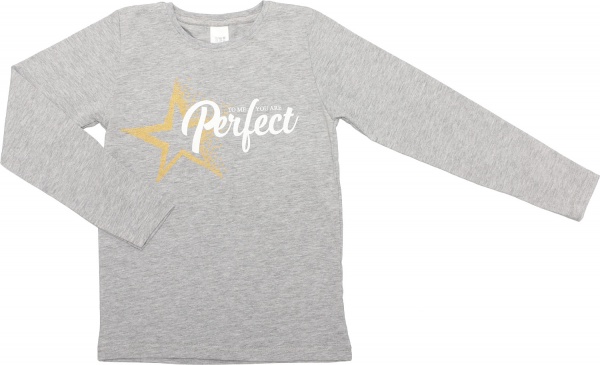 Реглан для дівчинки Luna Kids Perfect р.140 сірий меланж 