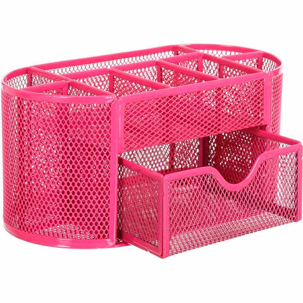 Підставка для ручок 22,3х10,8х10,8 см рожева