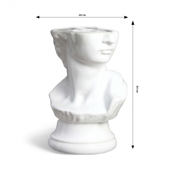 Ваза керамічна Rezon Давид V016Х01 24 см білий 