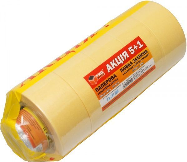 Малярна стрічка 5 шт. + плівка захисна 18x450 мм 20 м