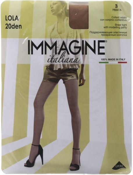 Колготки женские Immagine Lola 20 Den Pesca р. 3 персиковый 1 шт. 