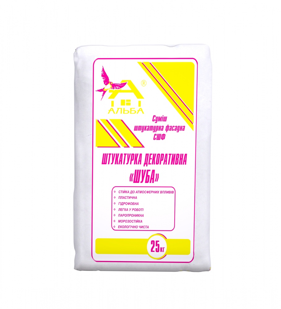 Декоративна штукатурка шуба Альба 1,5 мм 25 кг
