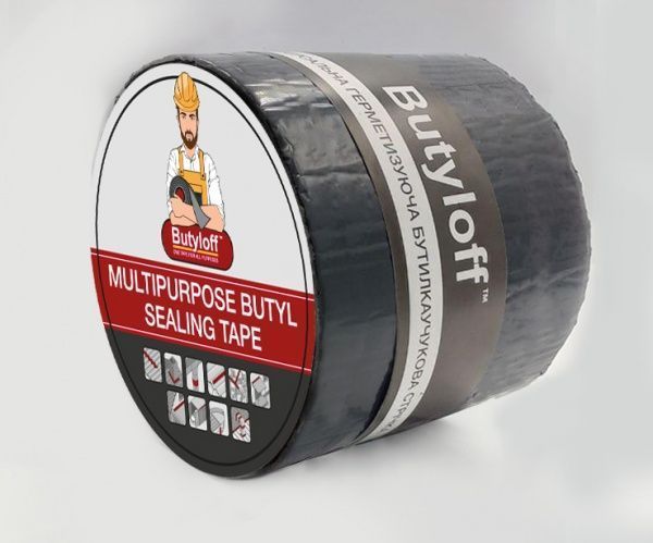 Лента герметизирующая Butyloff кровельная 150 мм x 10 м графитовая