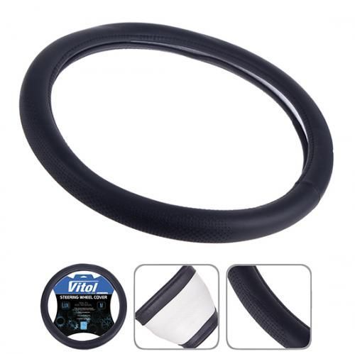 Чехол на руль Vitol VLOD-NPUC980 BK M белая основа черный