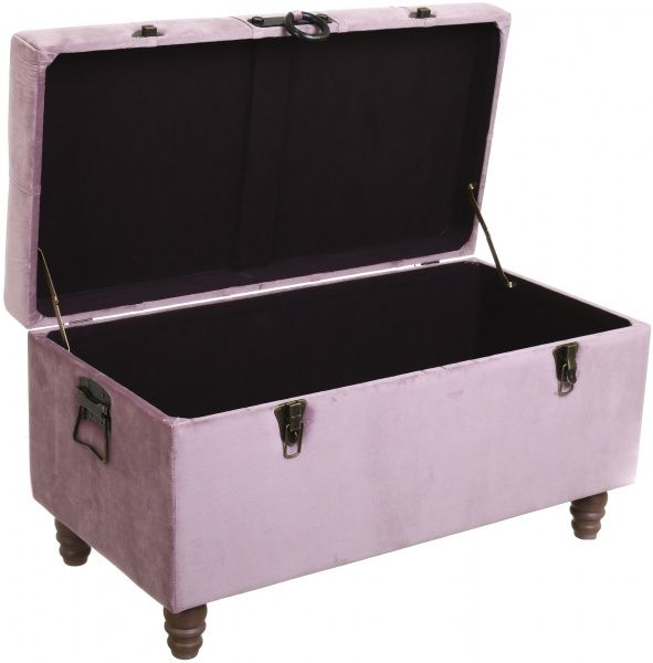 Сундук-пуф Shic B розовый, 82,5х42х47 см велюр 