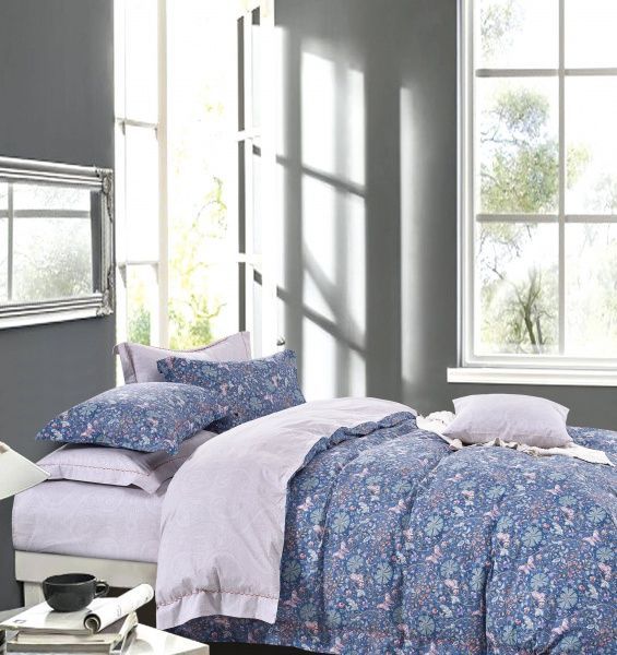 Комплект постільної білизни Sapphire Beauty 2 синій із малюнком La Nuit 