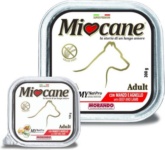 Корм Morando MioCane Adult with Veal and Lamb для собак, с говядиной и ягненком 300 г