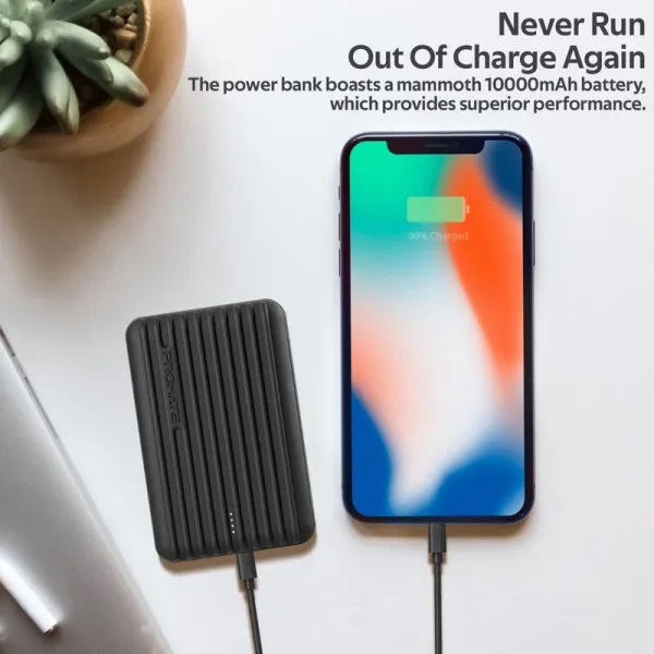 Универсальная мобильная батарея Promate 10000 m/Ah black (titan-10c.black) Titan-10C 10000 мАч, USB-C, USB-A