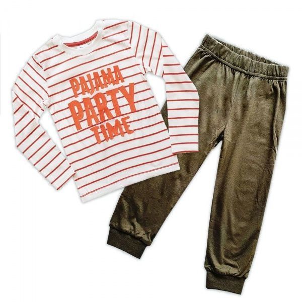 Пижама детская для мальчика Colibri р.110 оранжевый с зеленым B7005 