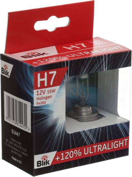 Лампа галогенная BLIK +120% H7 PX26d 12 В 55 Вт 1 шт