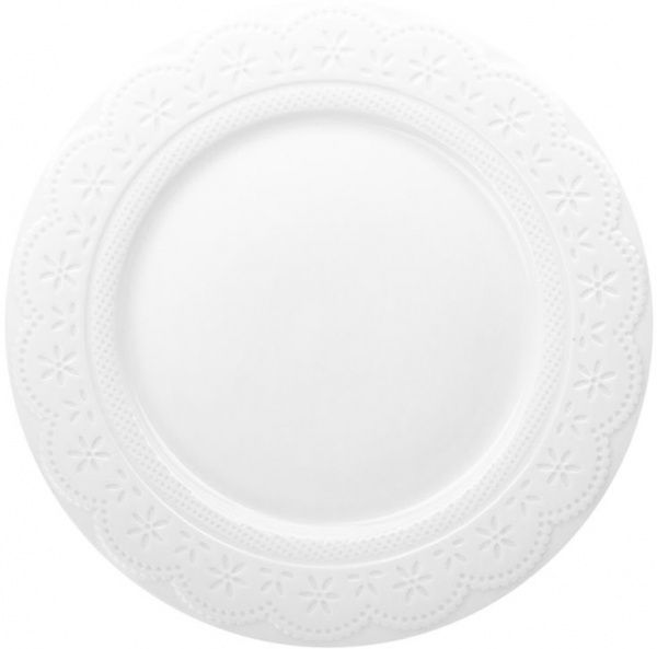 Тарілка обідня Lacy 26 см біла Krauff