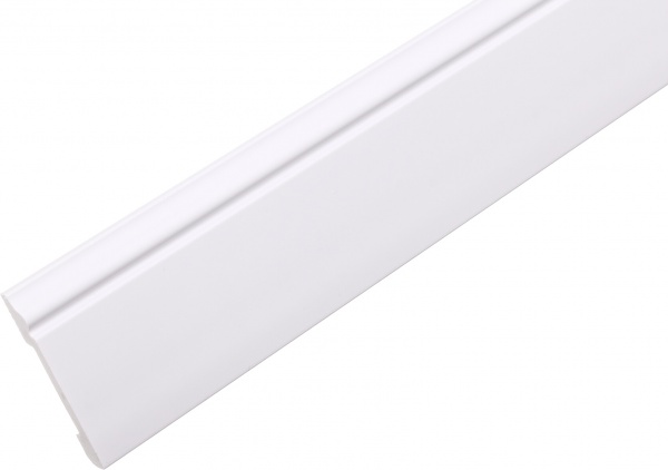 Плінтус King Floor JX06-W білий 2000x80x13 мм 