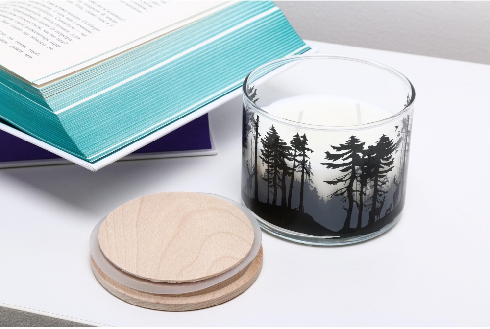 Свеча ароматическая Pako-If в стекле Снежный лес 100х80 мм