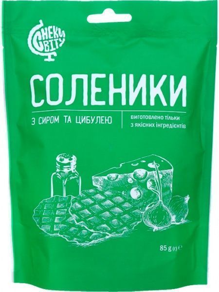 Снеки Снеки Світу Соленики з сиром та цибулею 85 г 