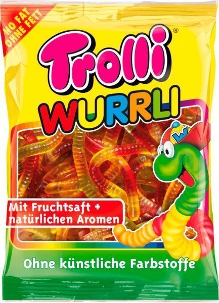 Цукерки жувальні Trolli Вуррлі 150 г (4000512463467) 