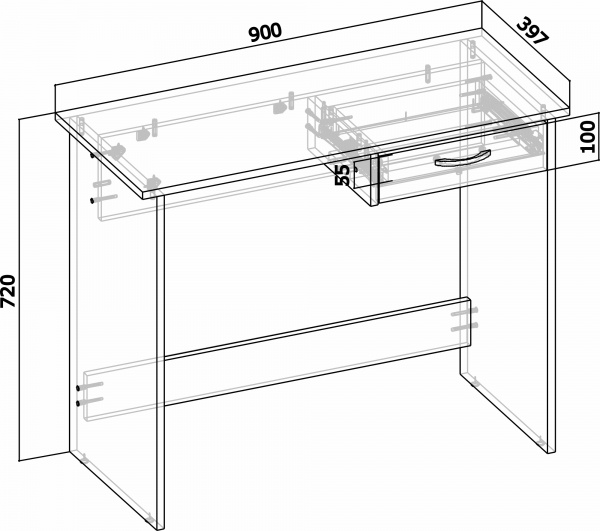 Стіл письмовий Грейд Нано дуб сонома 