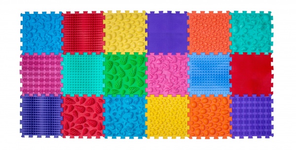 Массажный коврик Ортек 18 модулей микс 10173