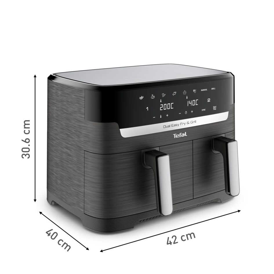 Мультипечь Tefal Dual Easy Fry & Grill Air Fryer EY905B10