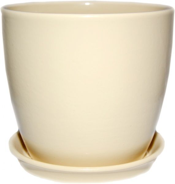 Горшок керамический Сонет премиум круглый 3л бежевый 