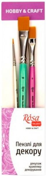Набор кистей № 3 для декора 3 шт. Rosa Talent 