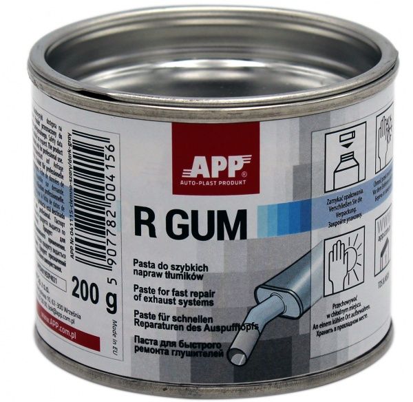 Паста ремонтная APP R GUM для выхлопных систем темно-серый 200 г