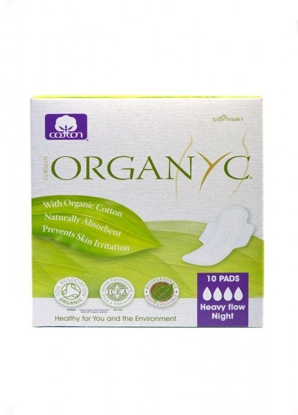 Прокладки гигиенические Corman Organyc для интенсивных выделений 10 шт. Wings Heavy flow