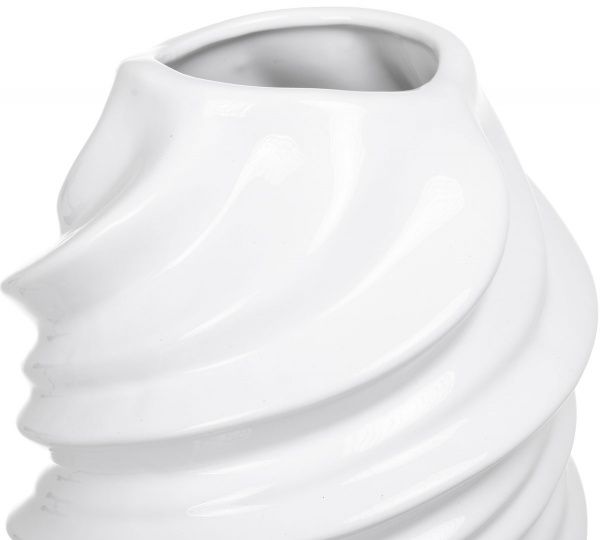Ваза керамическая белая Wave 16.5х48 см