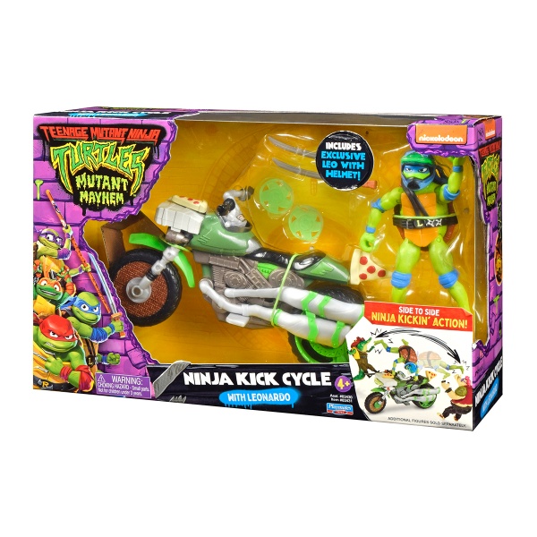 Ігрова фігурка TMNT Бойовий транспорт з фігуркою Леонардо на мотоциклі 83431 