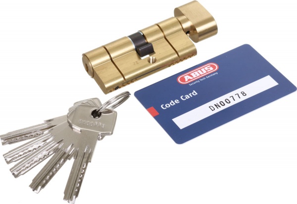 Цилиндр Abus KD6PS 35x30 ключ-вороток 65 мм матовая латунь