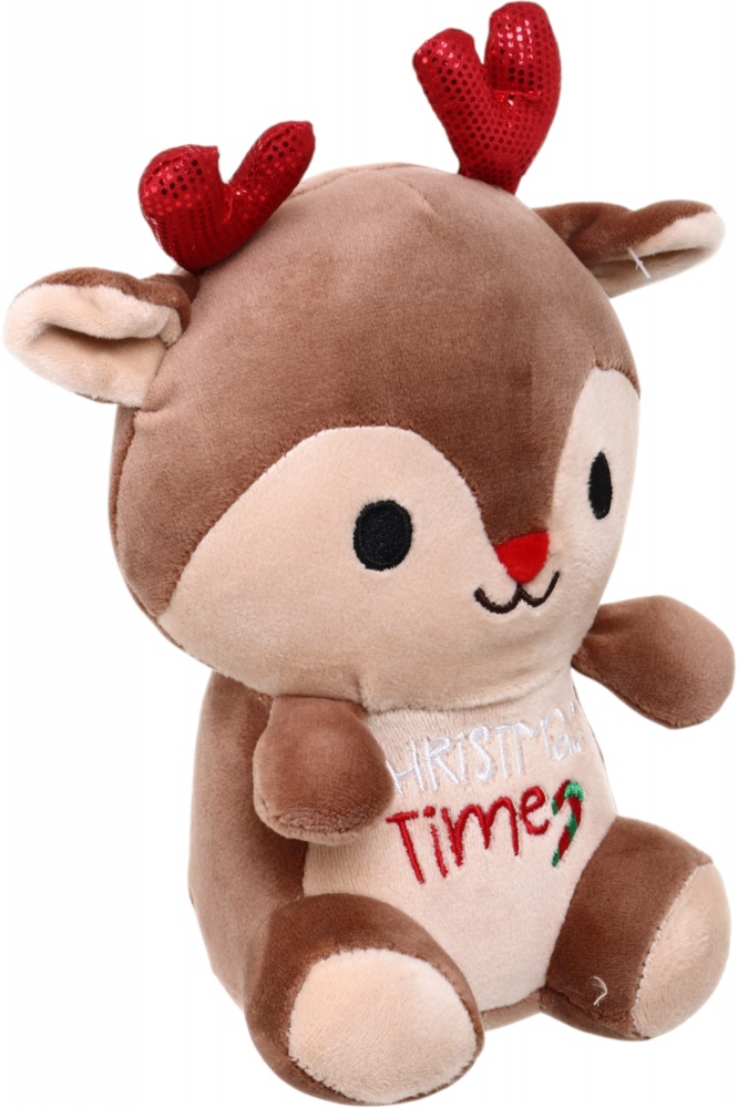 М'яка іграшка HW плюшева Різдвяна оленя коричнева DT240665