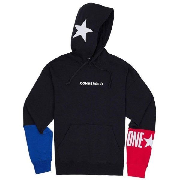Джемпер Converse ONE_STAR_BLOCK_PACK_PO_HOODIE_BLACK 10017319-001 р. L черный