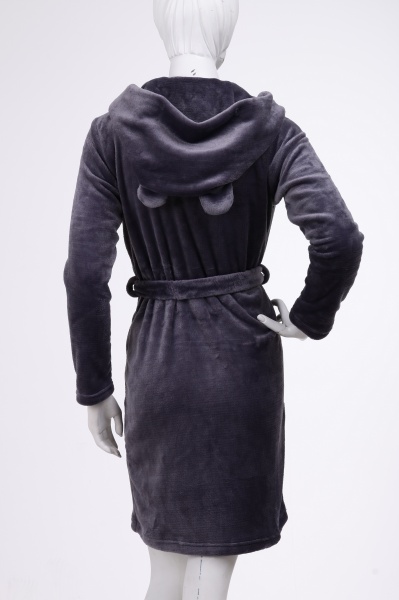 Халат Roksana Ушки 859/90152 р. M темно-серый 