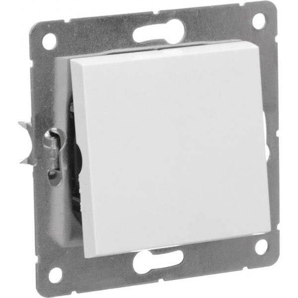 Переключатель проходной одноклавишный HausMark Alta без подсветки 10 А 220В белый SNG-SWP.SQ20MG1W2-WH