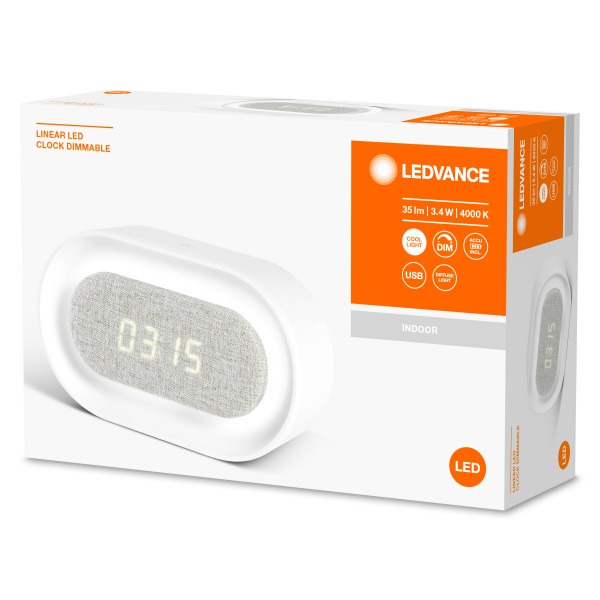 Нічник-годинник Ledvance Linear Led Clock 3,4 Вт 