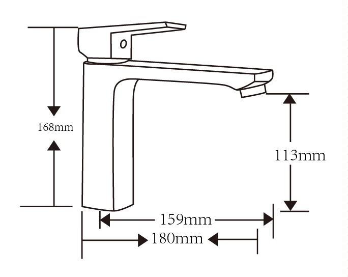 Змішувач для умивальника Mixxen NITRA хром б/пр. MXXI0761