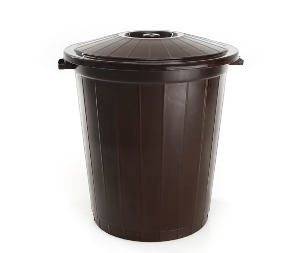 Бак для сміття з кришкою Горизонт 65 л коричневий GR-02043